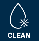 clean icon blue